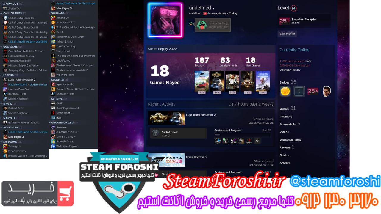 خرید اکانت استیم کد 13039