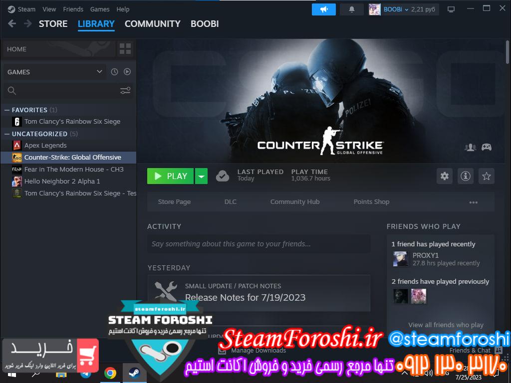 خرید اکانت cs go کد 13055