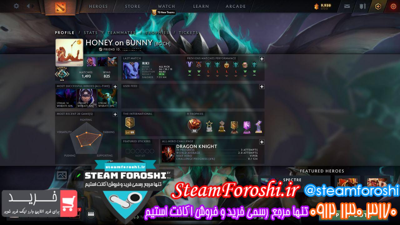 خرید اکانت دوتا 2 کد ۱۳۱۱۵