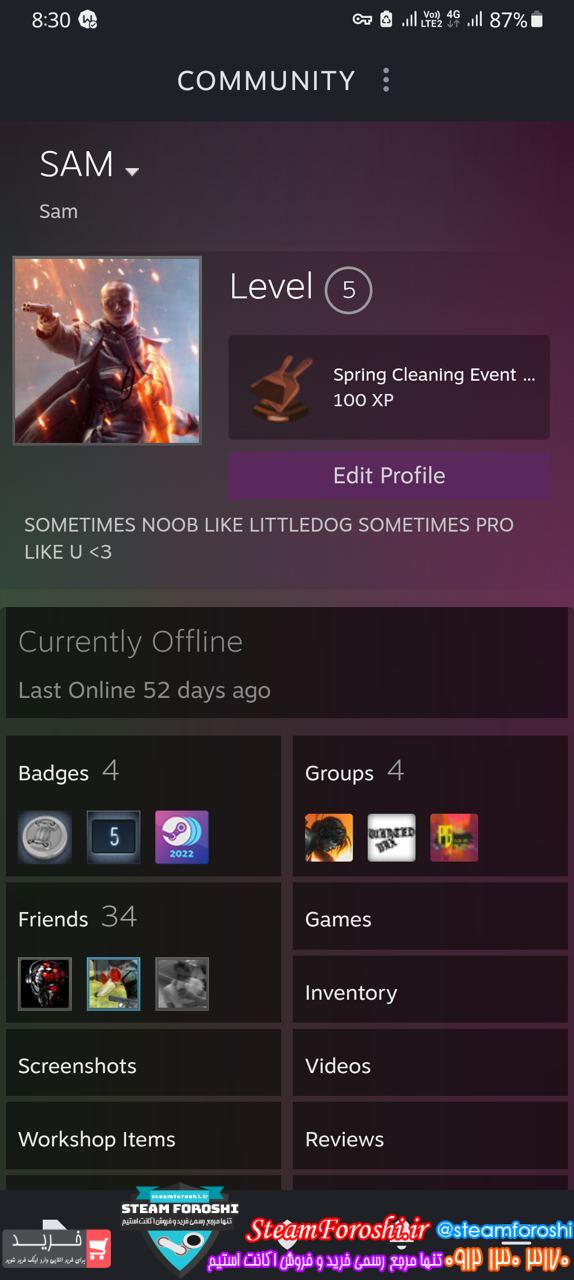 خرید اکانت cs go کد 13140