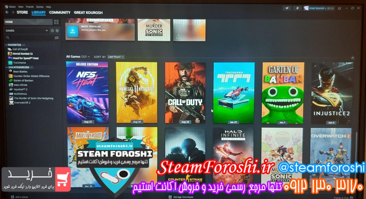 خرید اکانت استیم کد 13157