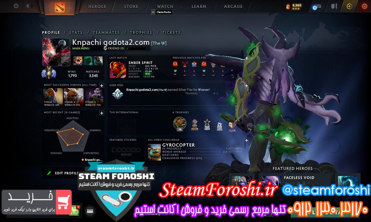 خرید اکانت دوتا 2 کد 13093