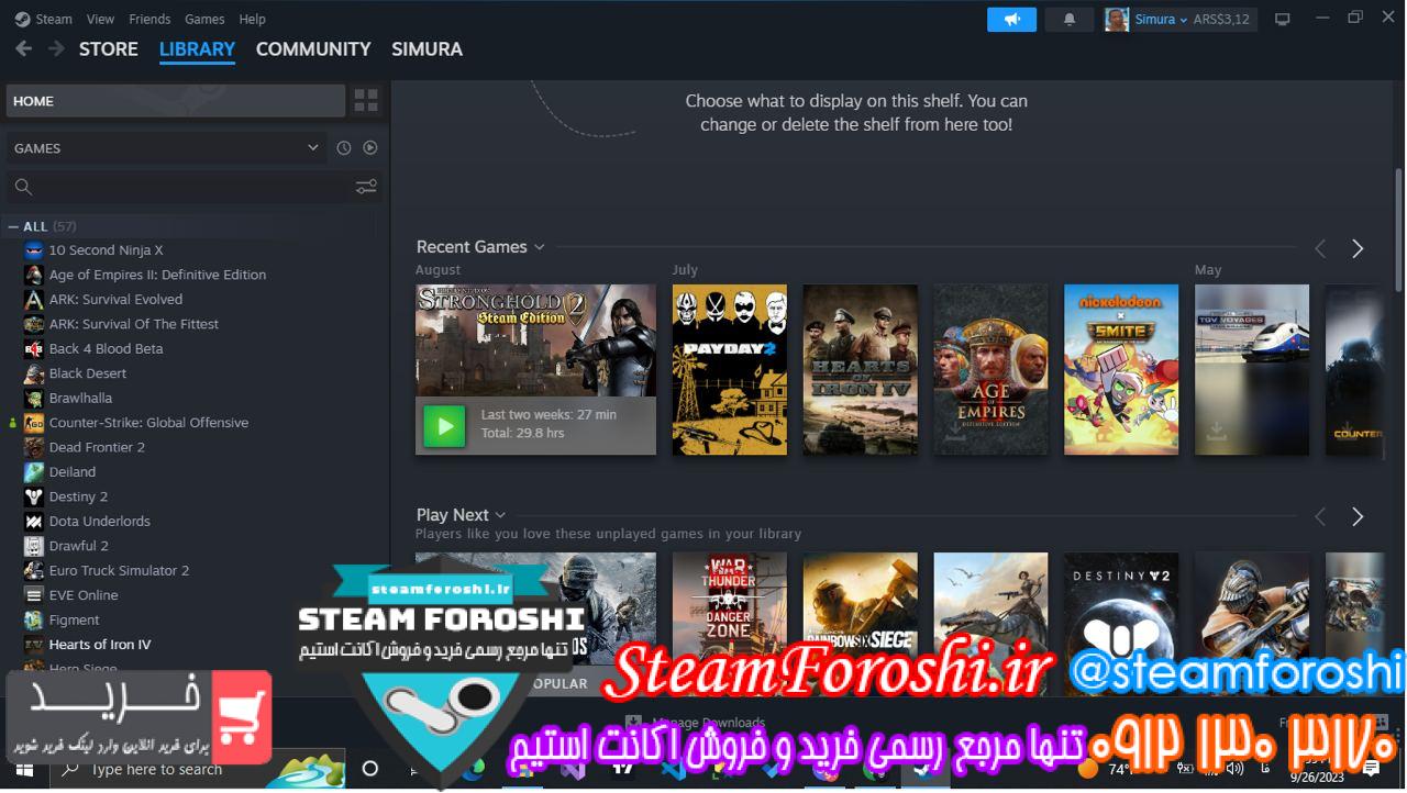 خرید اکانت استیم کد 13252