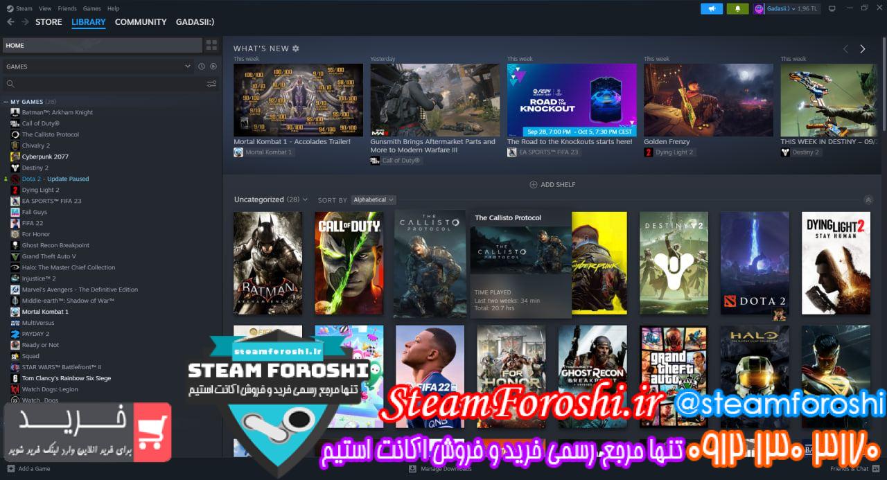 خرید اکانت استیم کد 13268