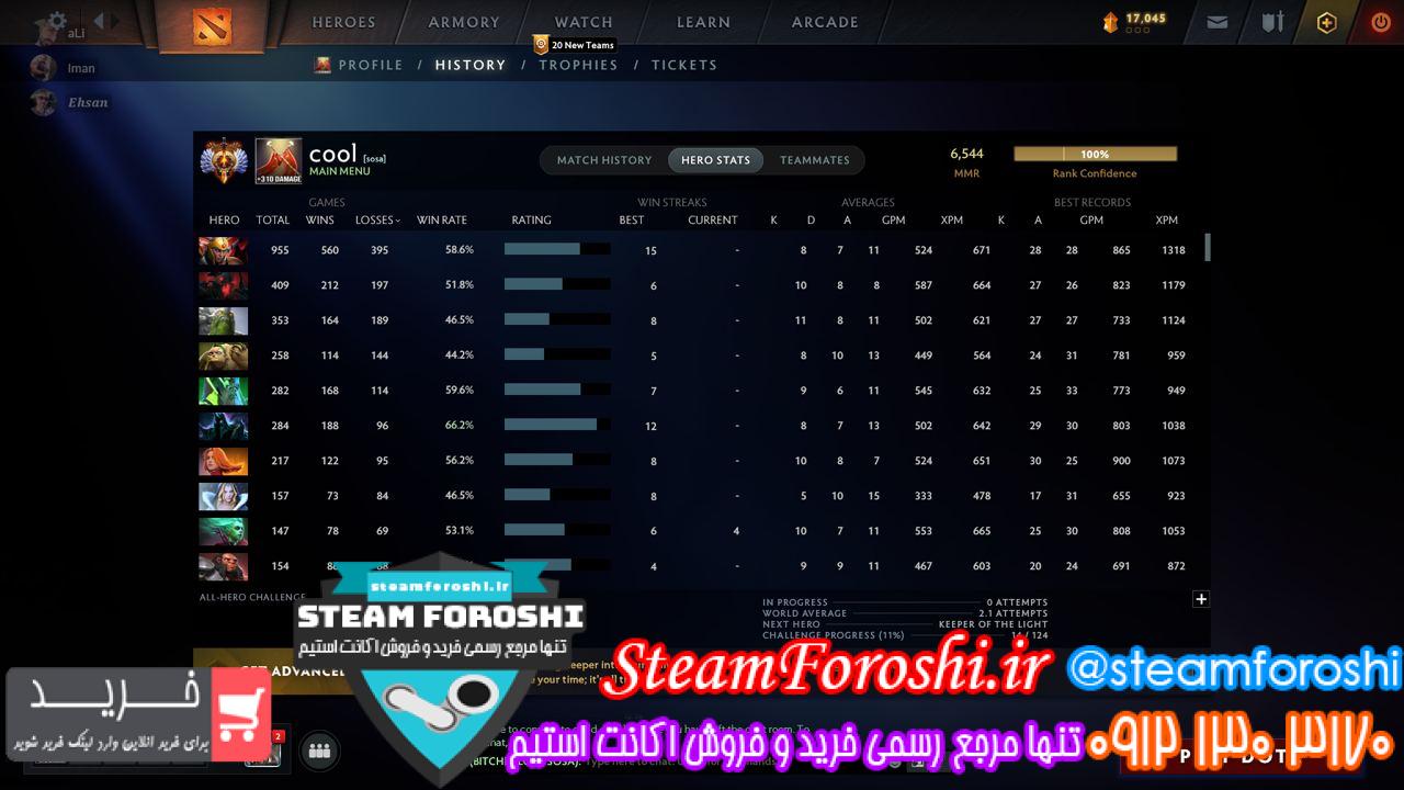 خرید اکانت دوتا 2 کد 13274
