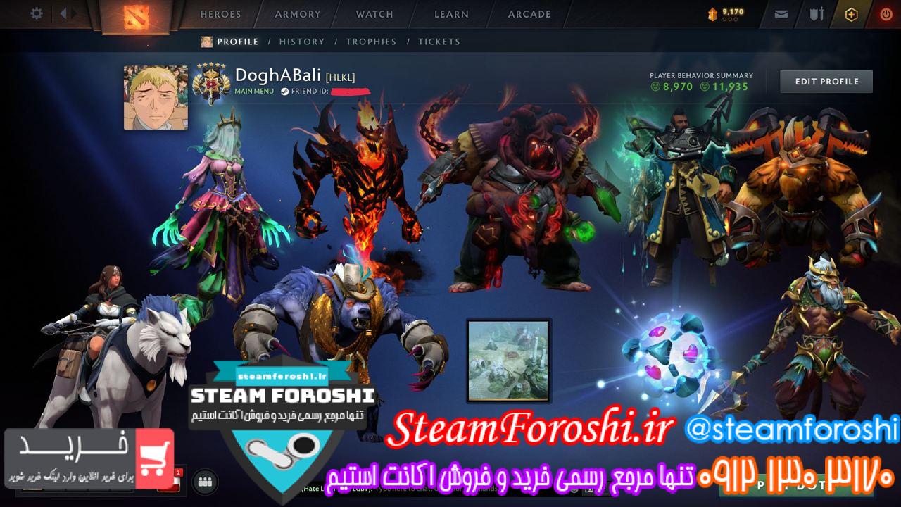 خرید اکانت دوتا 2 کد 13435