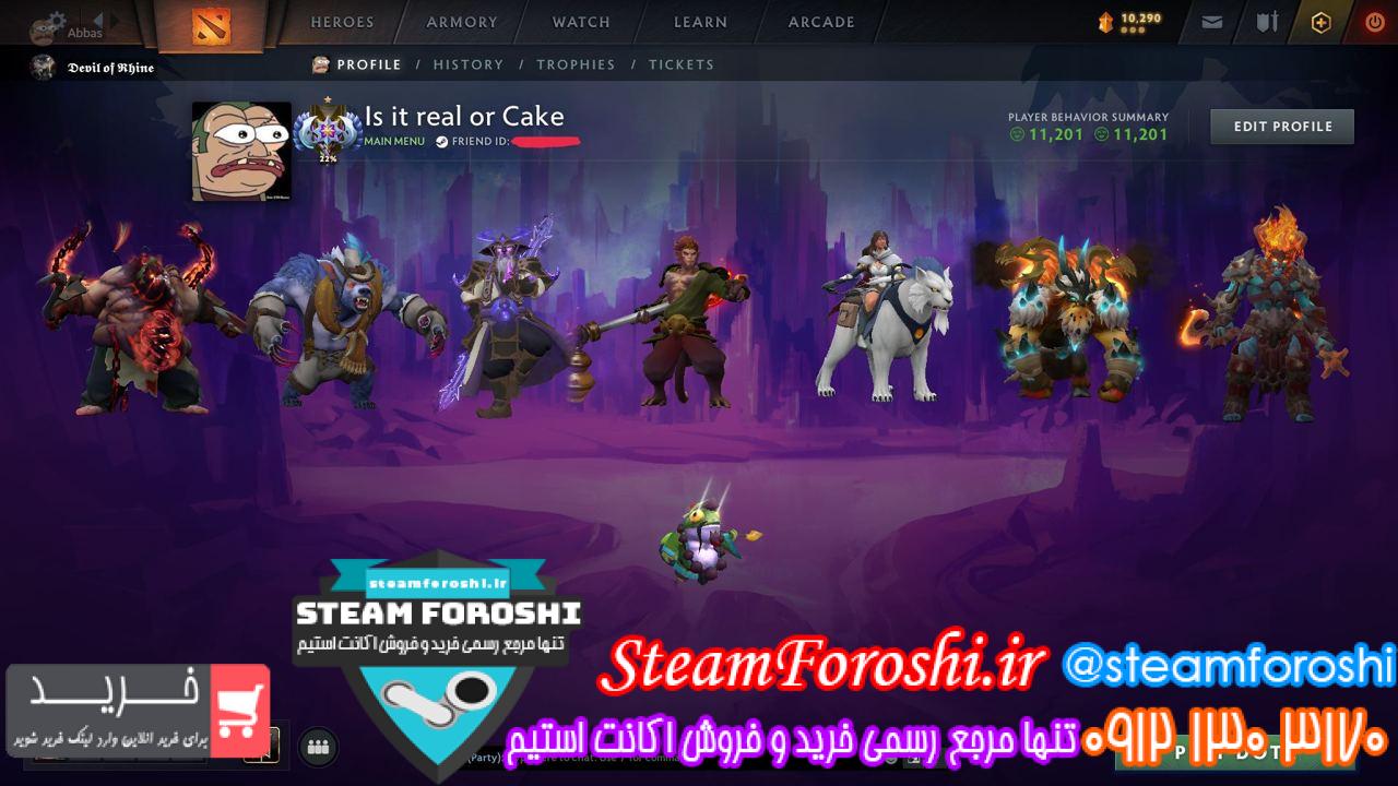 خرید اکانت دوتا 2 کد 13425