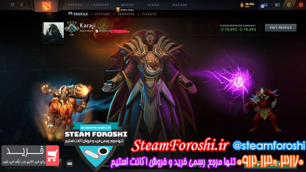 خرید اکانت دوتا 2 کد 13503