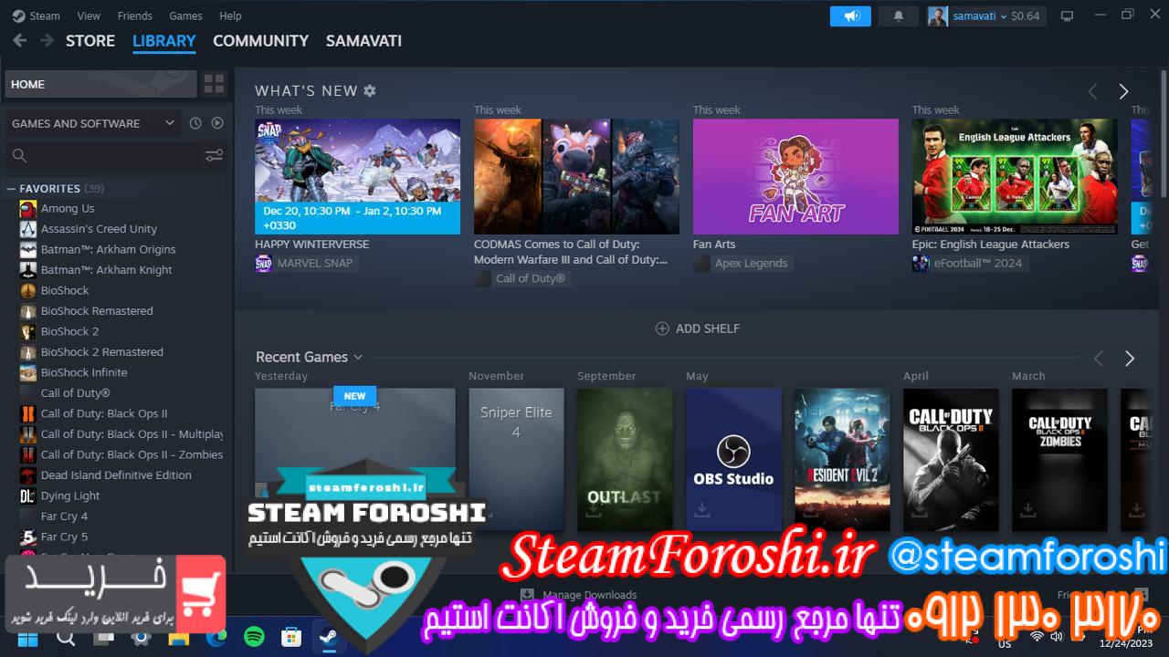 خرید اکانت استیم کد 13522