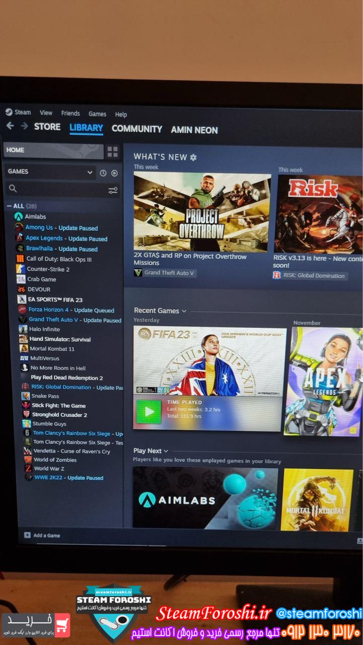 خرید اکانت استیم کد 13523