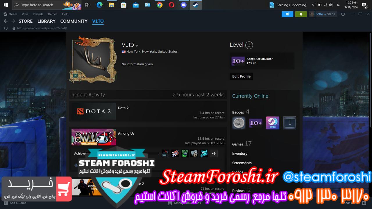 خرید اکانت استیم کد 13626