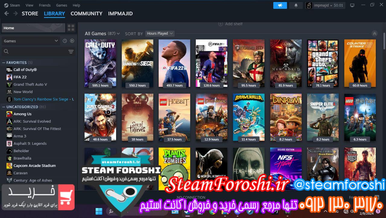 خرید اکانت استیم کد 13650