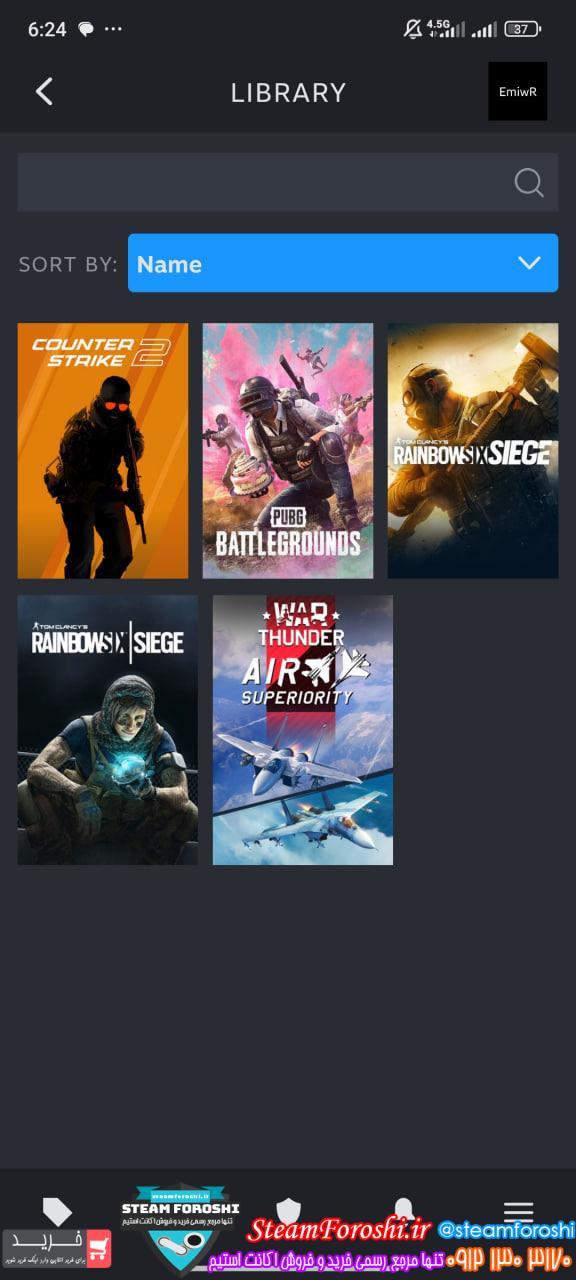 خرید اکانت استیم کد 13745