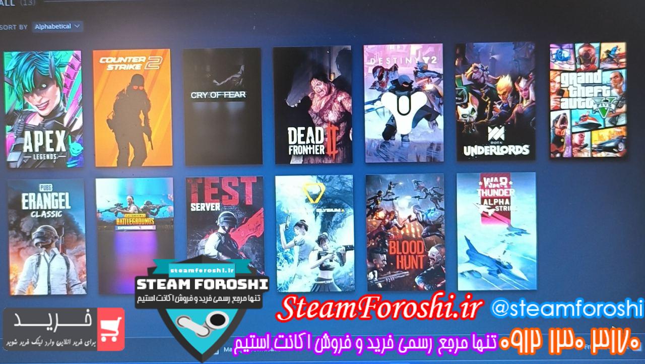 خرید اکانت استیم کد 13863
