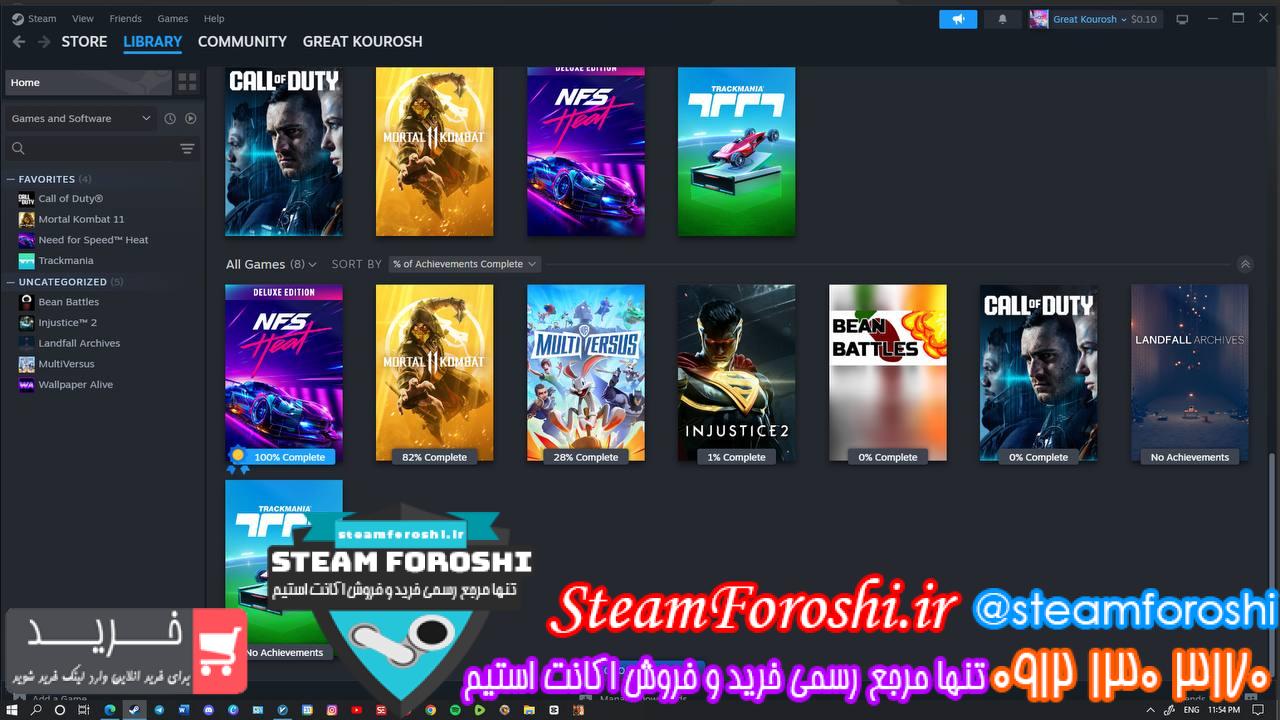 خرید اکانت استیم کد 13912