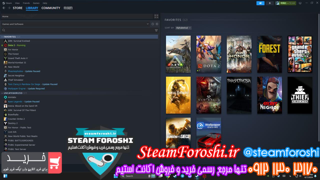 خرید اکانت استیم کد 13931