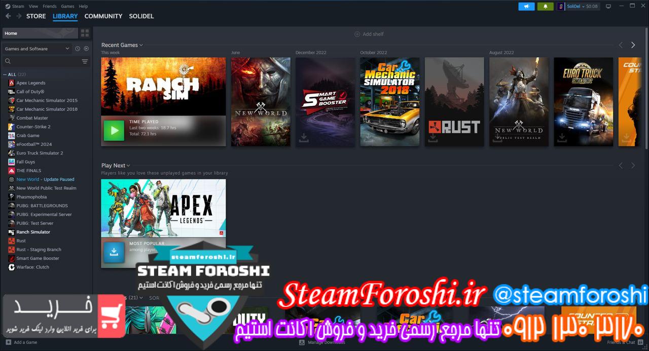 خرید اکانت استیم کد 14029