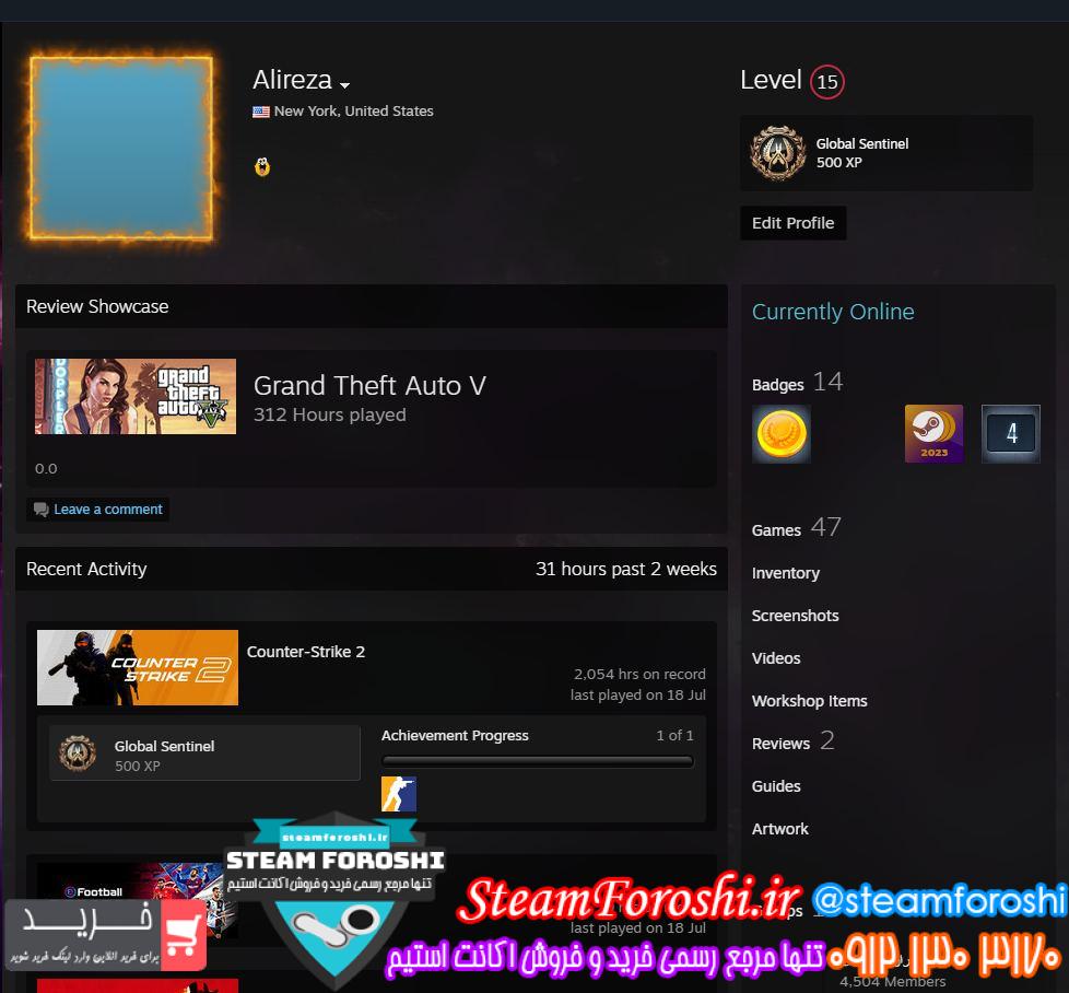 خرید اکانت استیم کد 14033