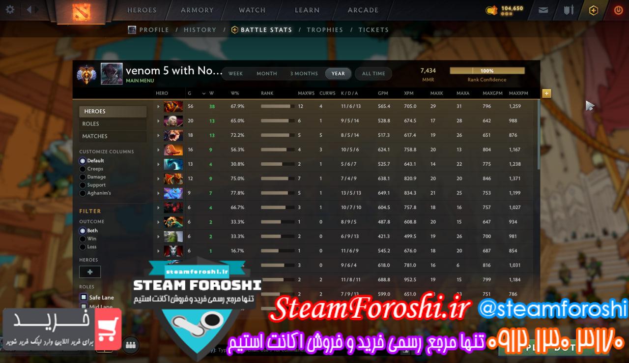 خرید اکانت دوتا 2 کد 14119