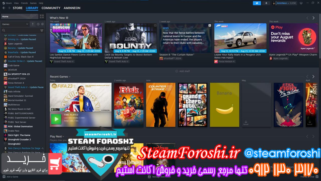 خرید اکانت استیم کد 14123