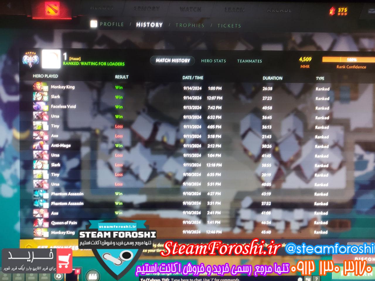 خرید اکانت دوتا 2 کد 14205