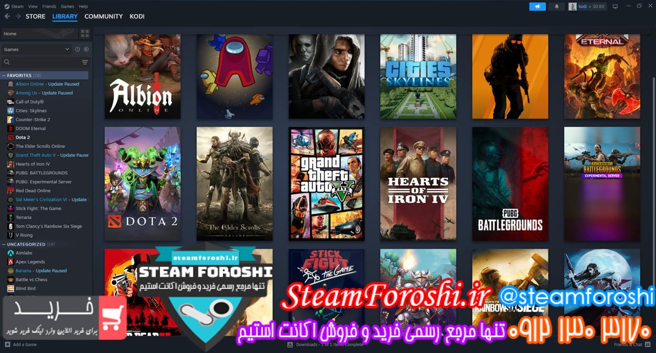 خرید اکانت استیم کد 14315