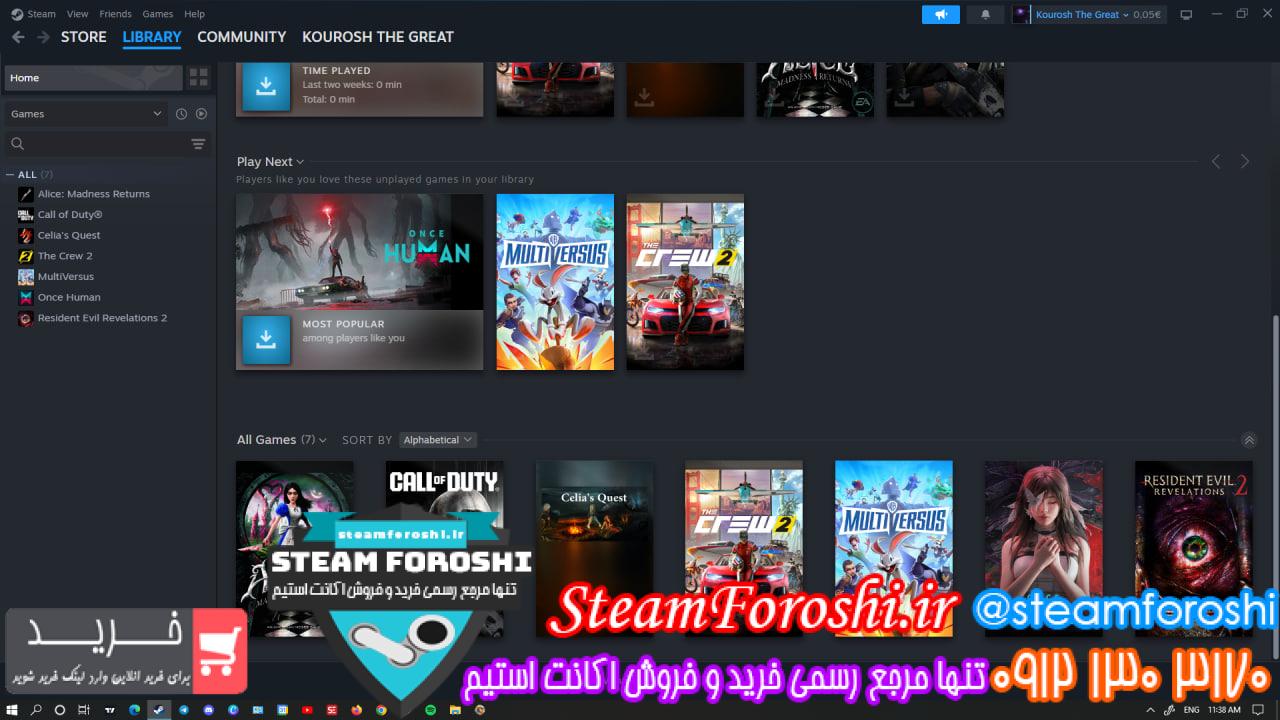 خرید اکانت استیم کد 14268