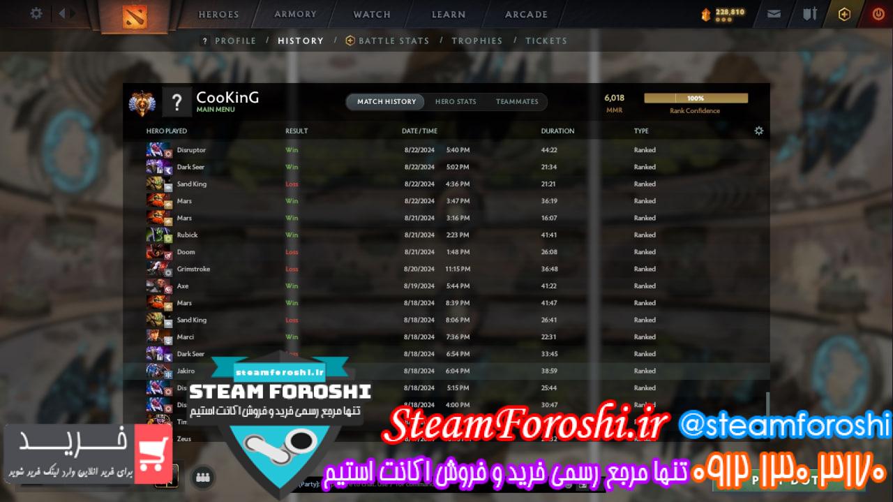 خرید اکانت دوتا 2 کد 14270