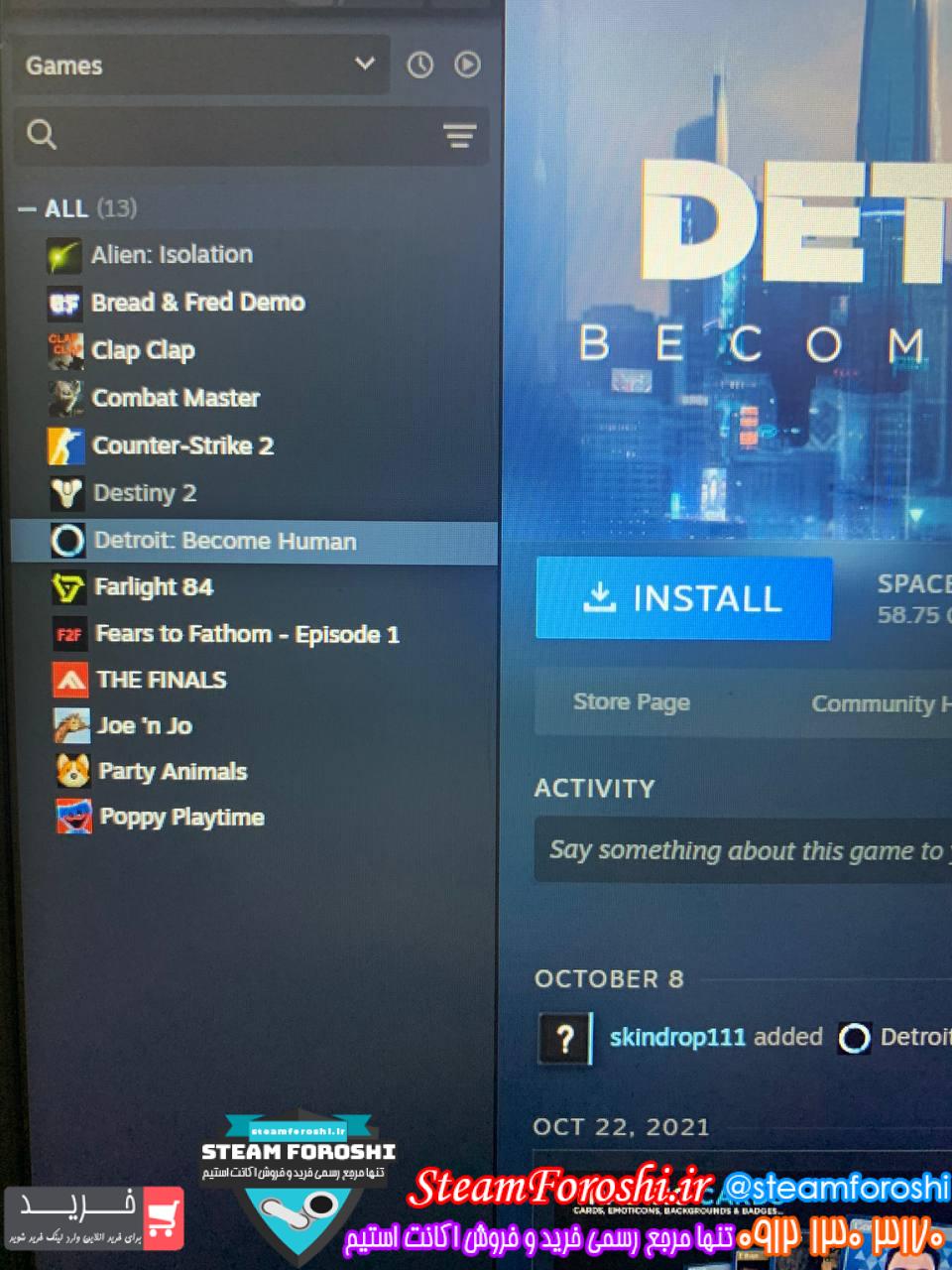 خرید اکانت استیم کد 14283