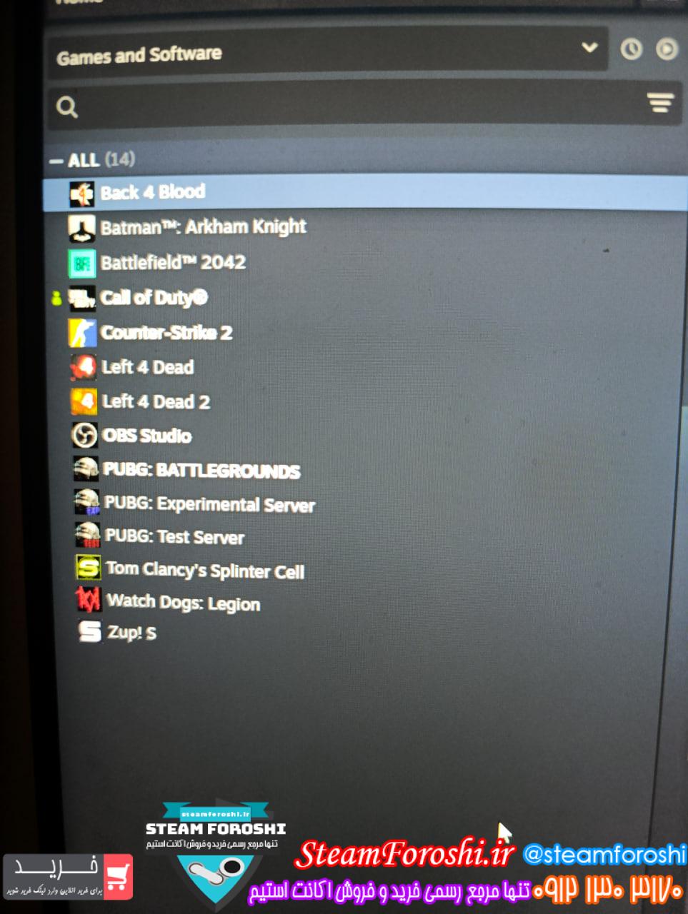 خرید اکانت استیم کد 14335