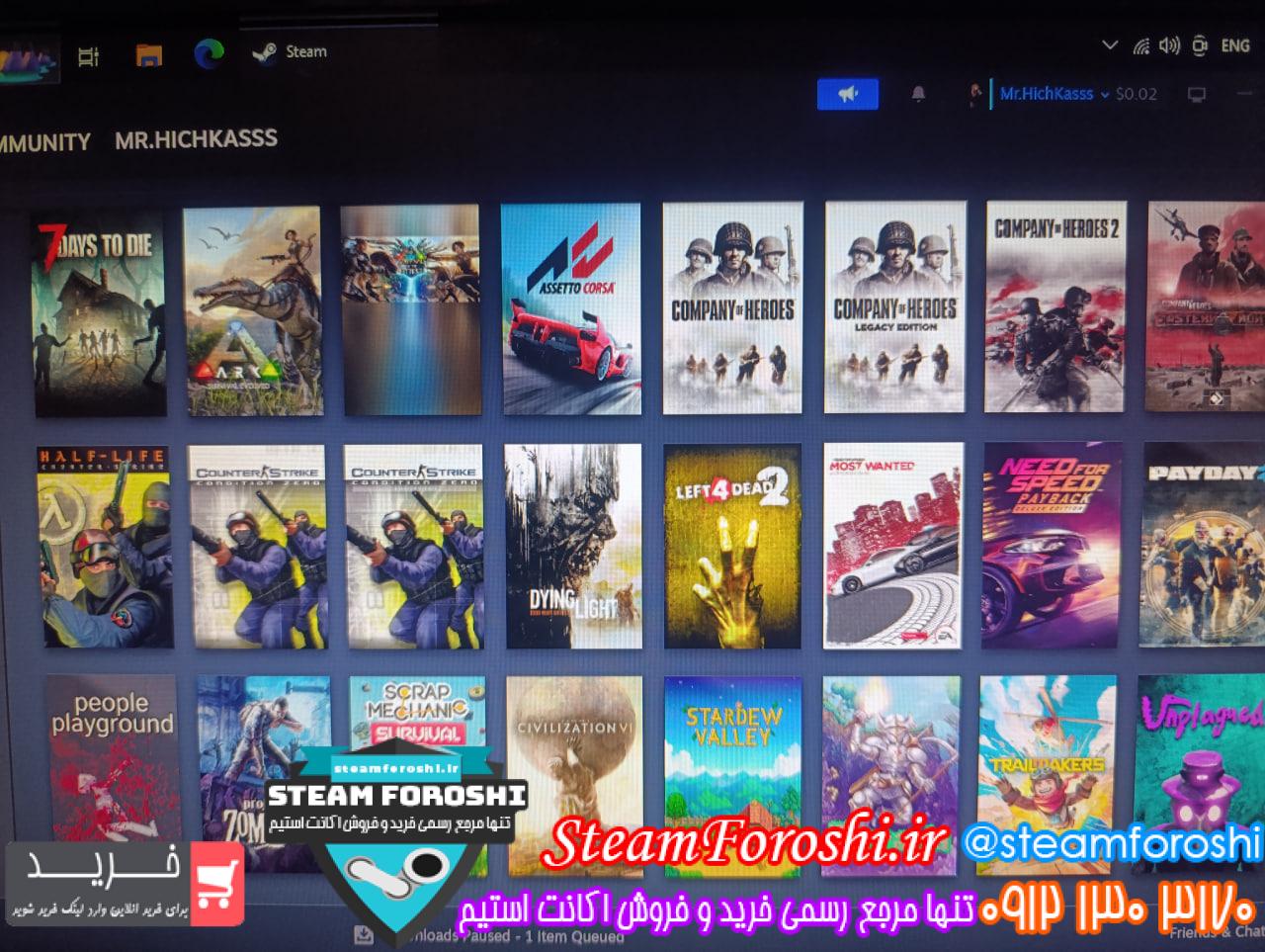 خرید اکانت استیم کد 14355