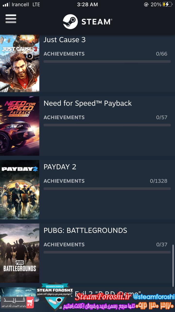 خرید اکانت استیم کد 14367