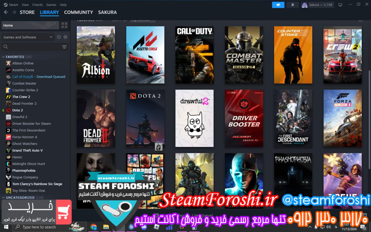 خرید اکانت استیم کد 14371