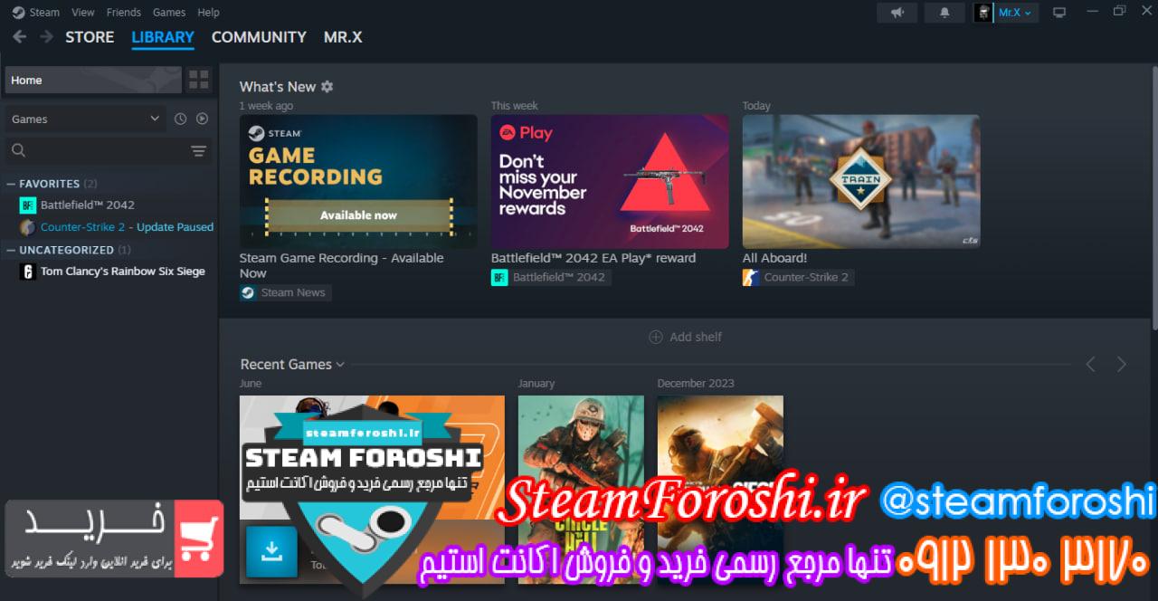 خرید اکانت استیم کد 14374