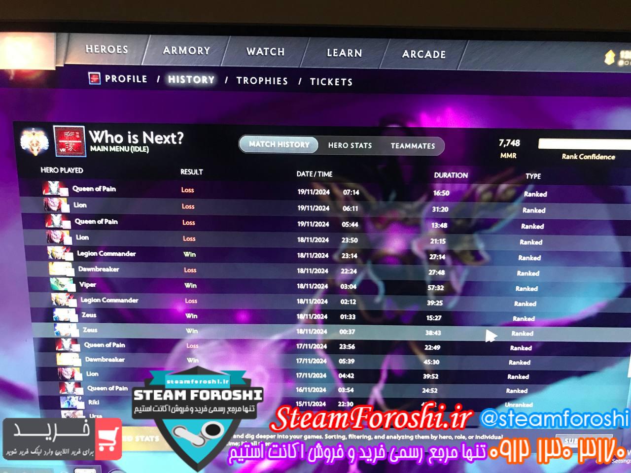 خرید اکانت دوتا 2 کد 14391