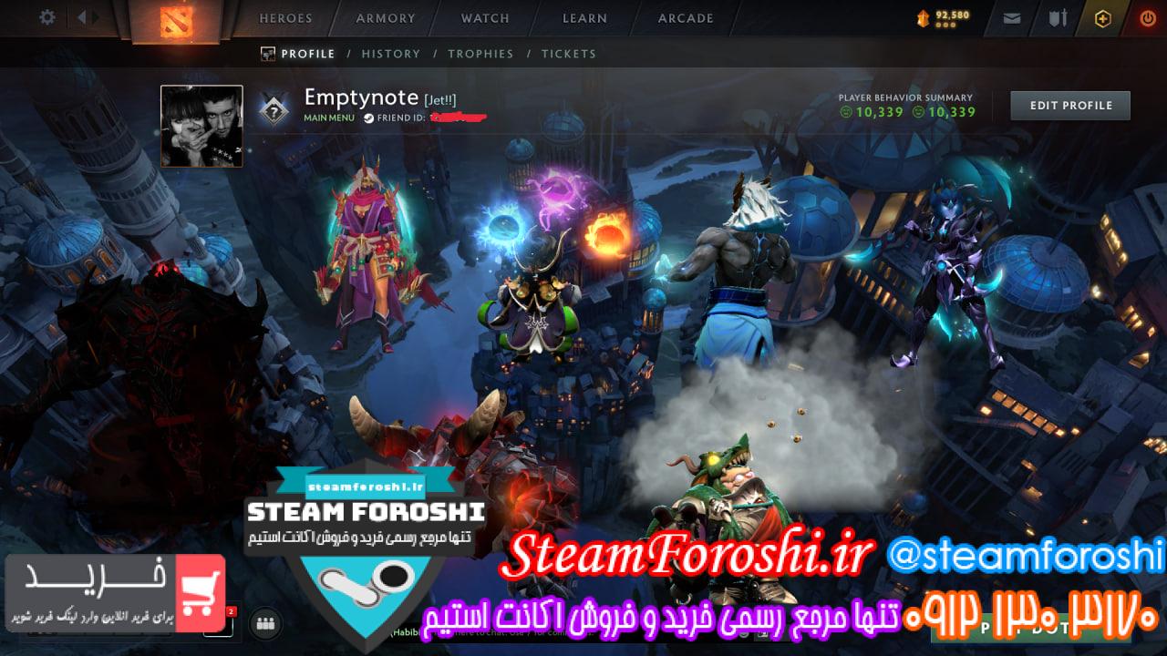 خرید اکانت دوتا 2 کد 14509