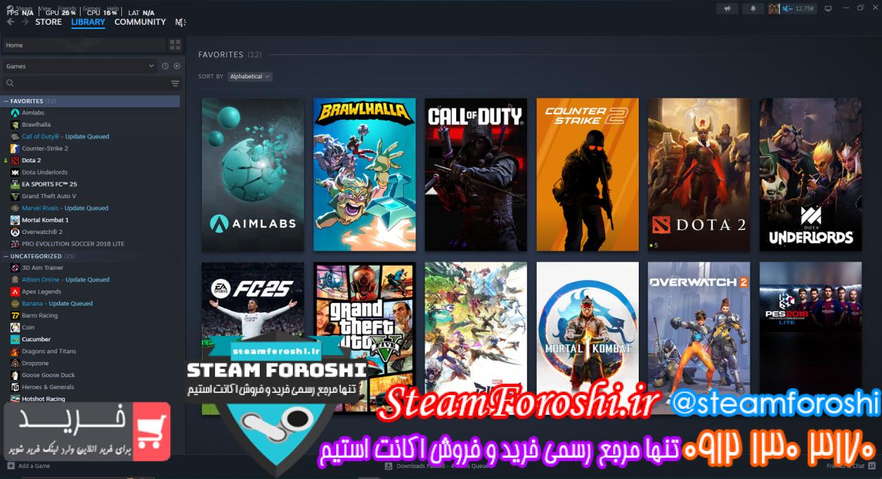خرید اکانت استیم کد 14726