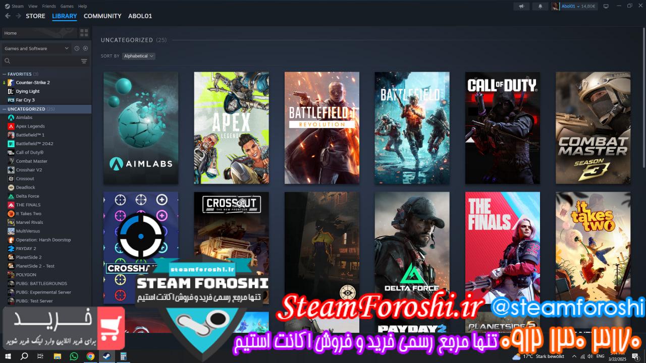 خرید اکانت استیم کد 14827