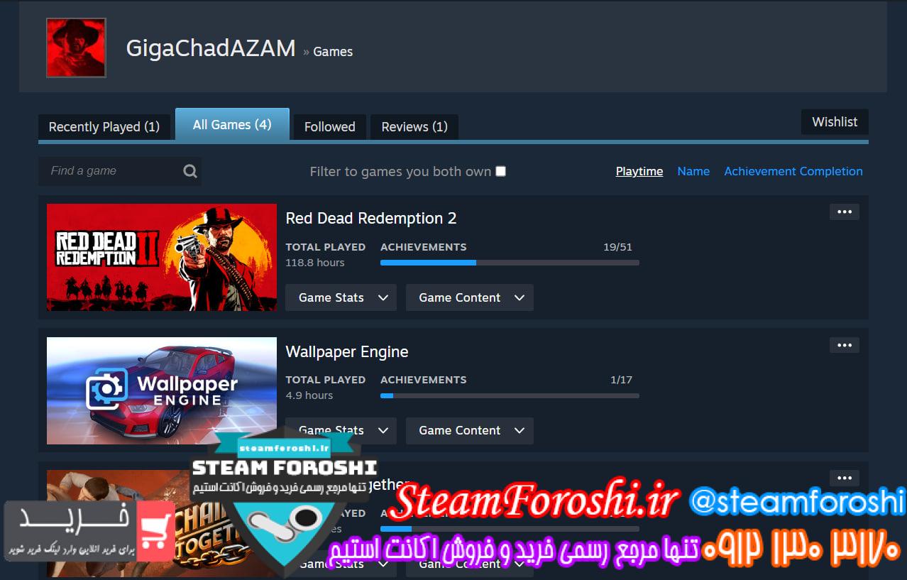 خرید اکانت استیم کد 14833