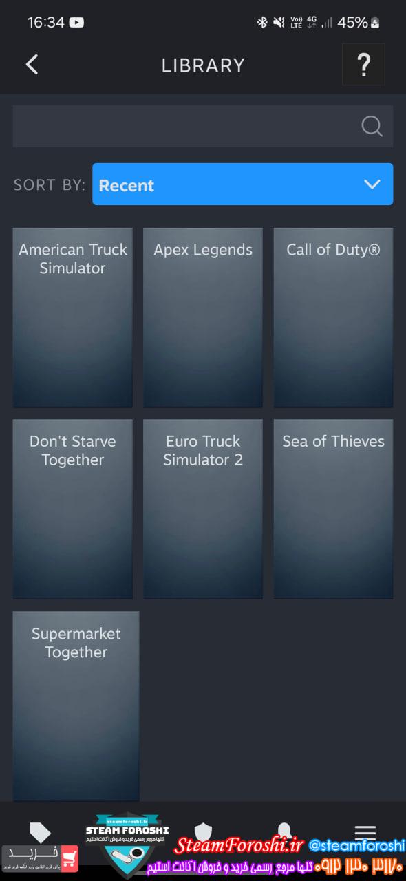 خرید اکانت استیم کد 14844