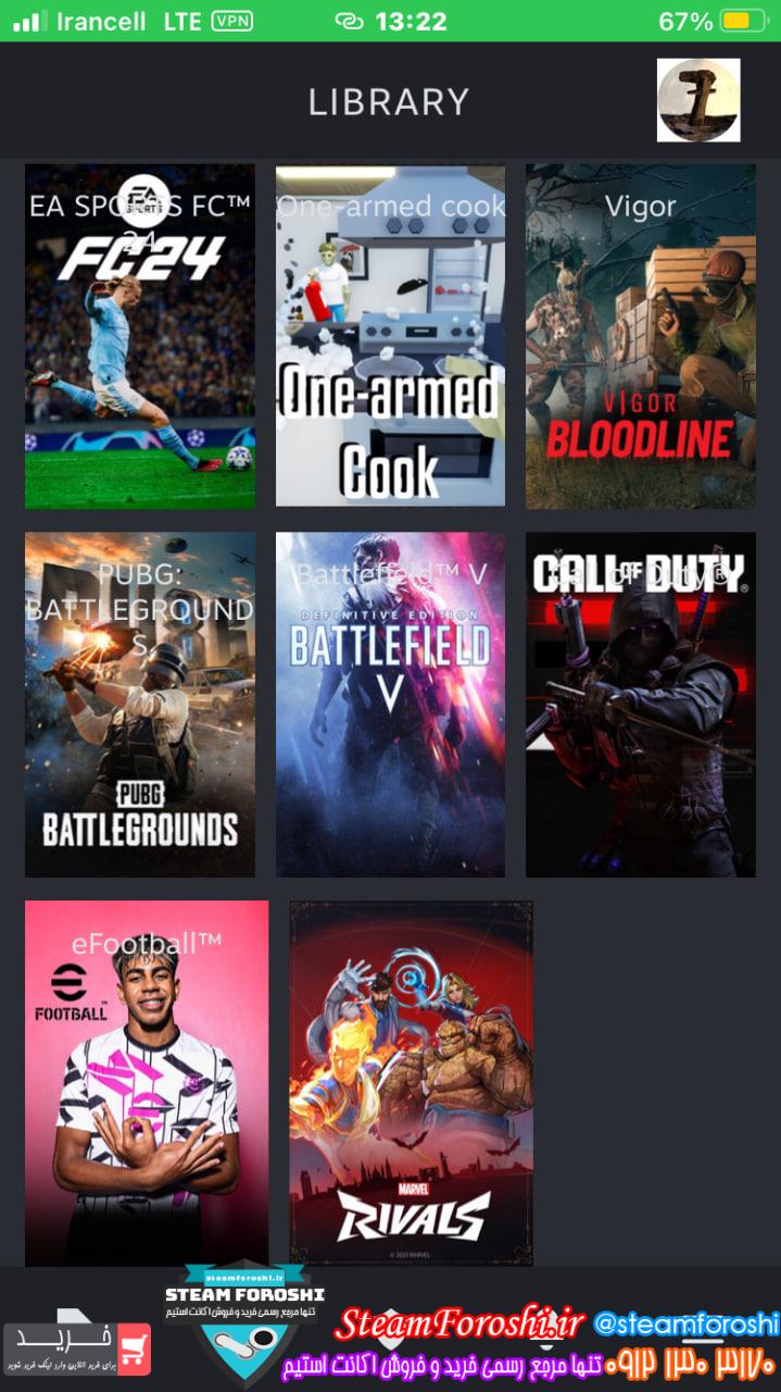 خرید اکانت استیم کد 14849