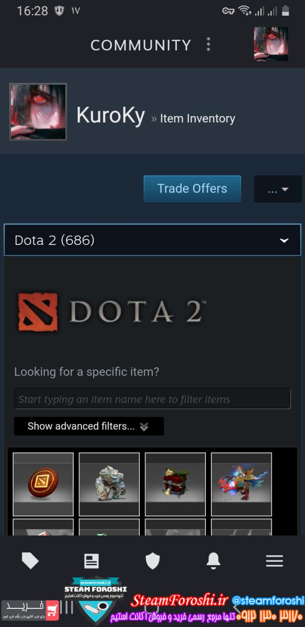 خرید اکانت دوتا 2 کد 14887