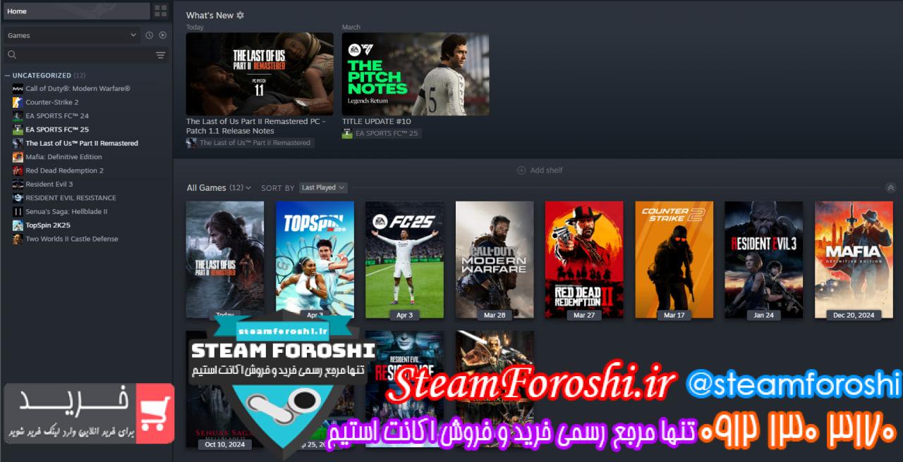 خرید اکانت استیم کد 14908