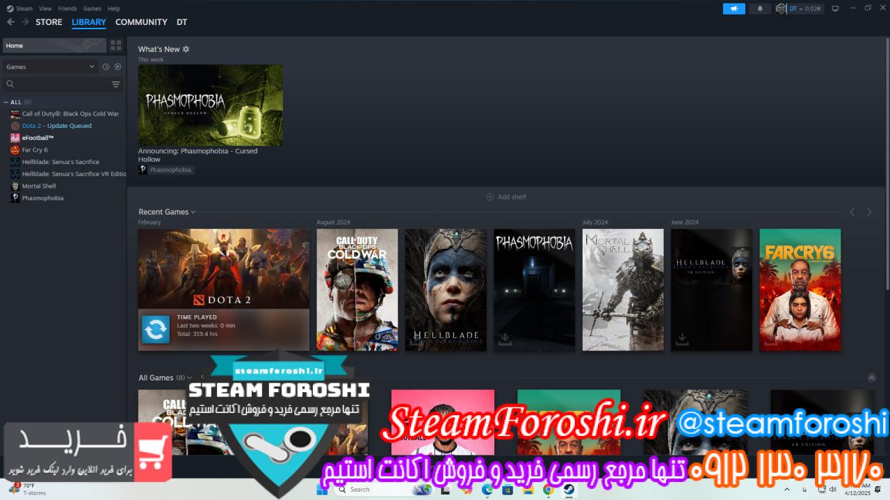 خرید اکانت استیم کد 14915