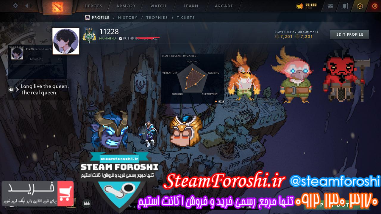 خرید اکانت دوتا 2 کد 14918