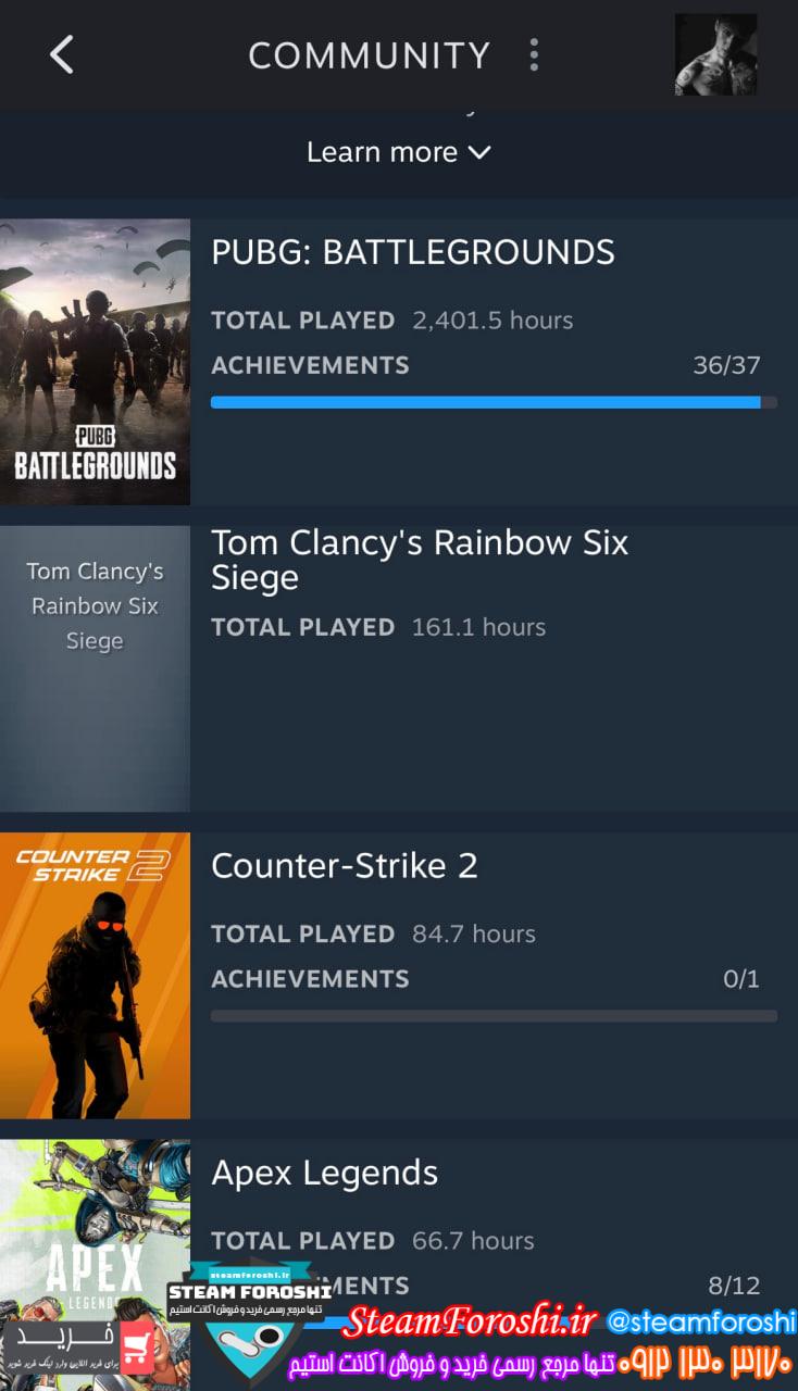 خرید اکانت استیم کد 14923