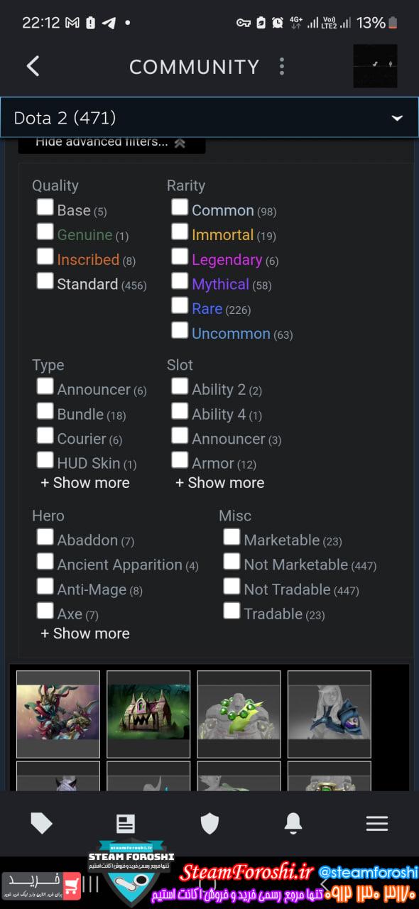 خرید اکانت دوتا 2 کد 14947