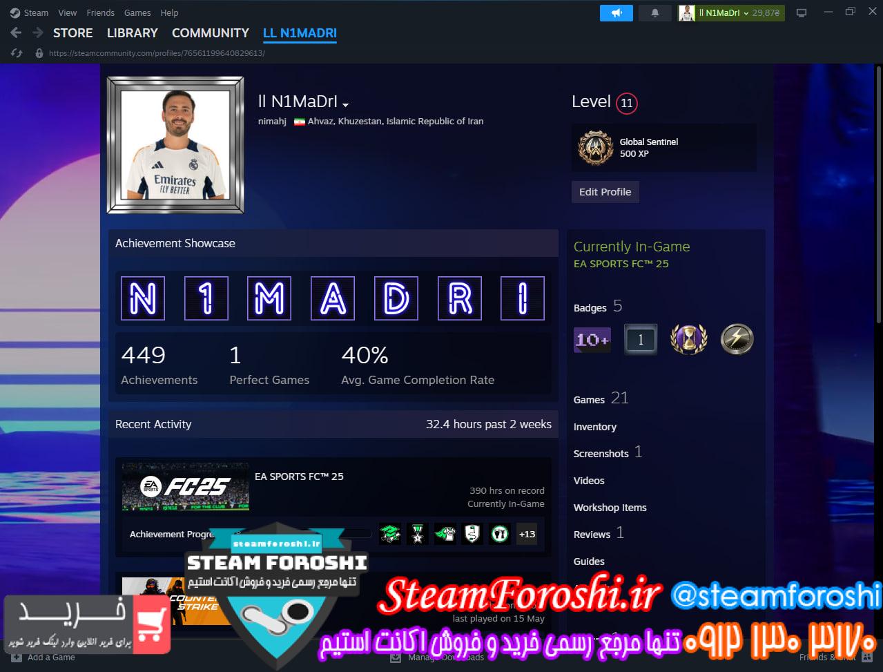 خرید اکانت استیم کد 15068