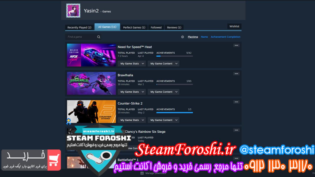 خرید اکانت استیم کد 15083