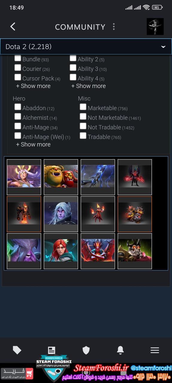 خرید اکانت دوتا 2 کد 15095